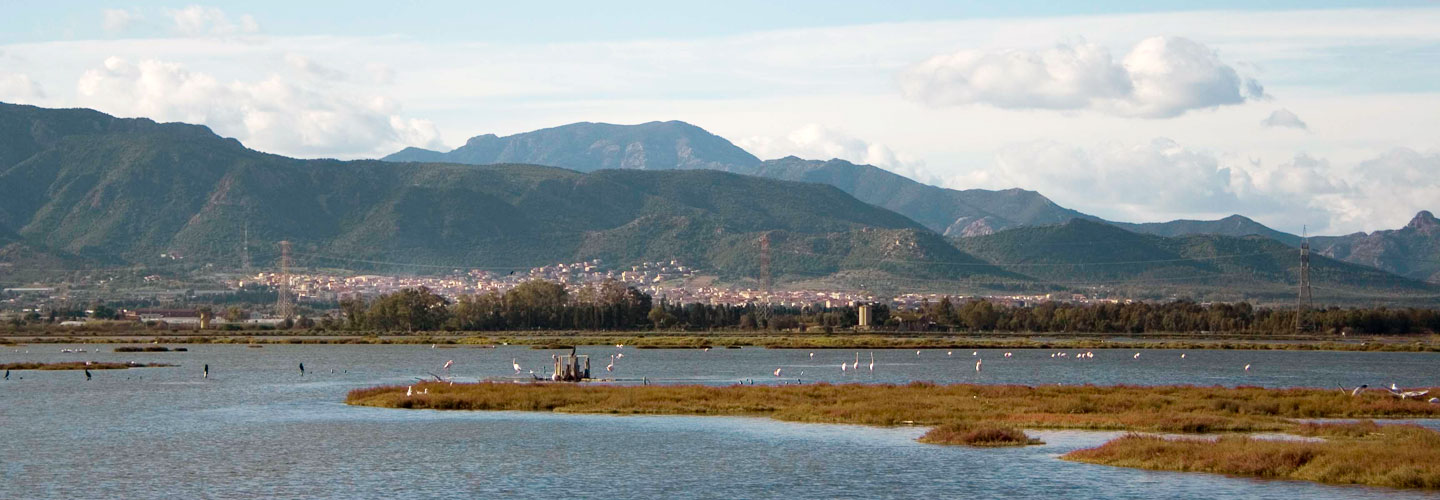 Laguna di Capoterra e fenicotteri rosa